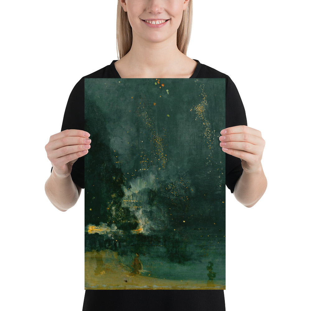Nocturne in Black and Gold, The Falling Rocket, by James Abbott McNeill Whistler, c1875, Poster Print