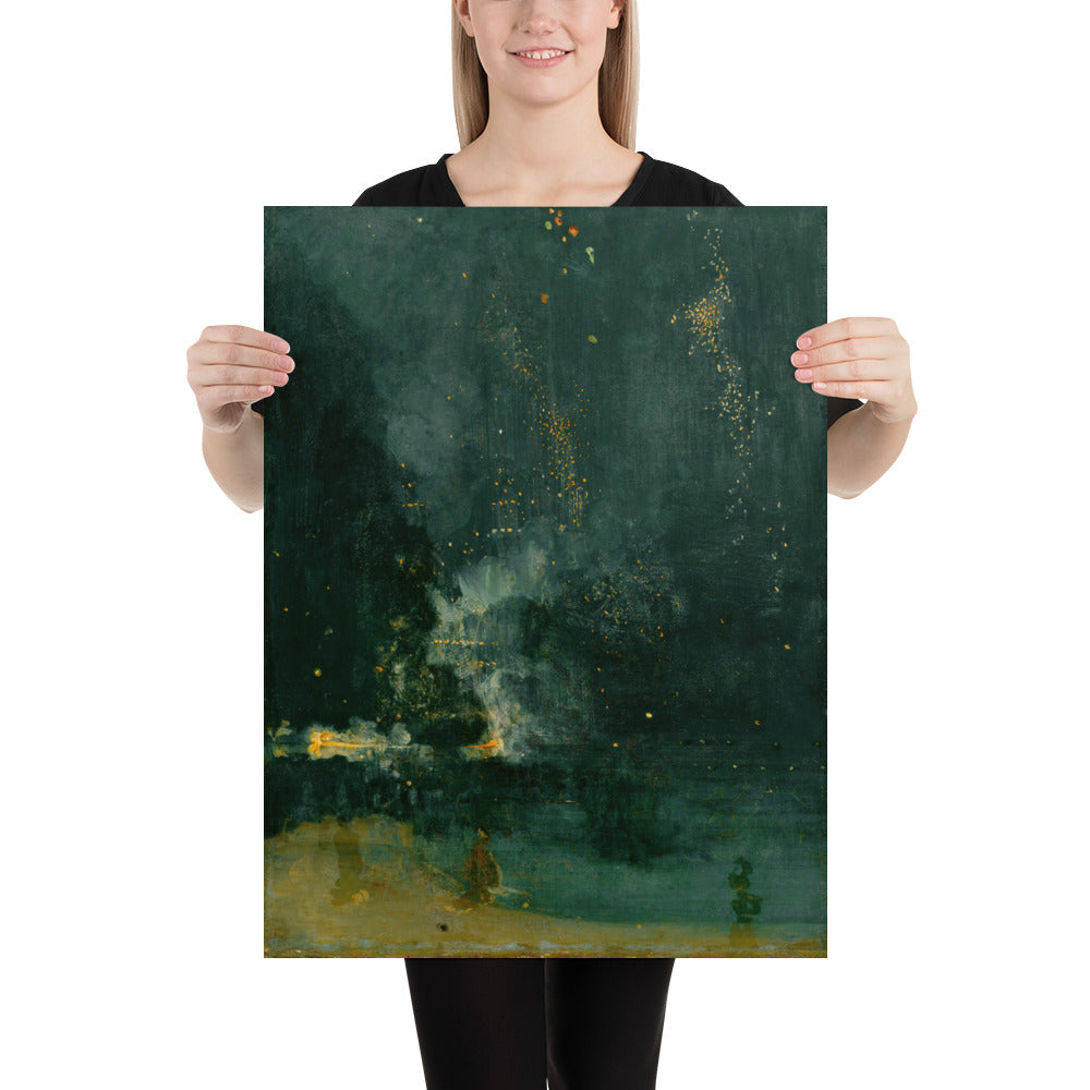Nocturne in Black and Gold, The Falling Rocket, by James Abbott McNeill Whistler, c1875, Poster Print