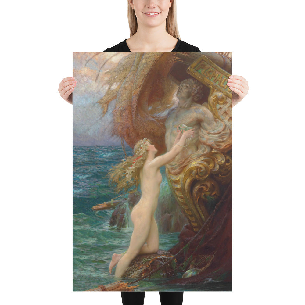 A Deep Sea Idyll by Herbert James Draper, Museum-quality Poster Print, Available in Two Sizes