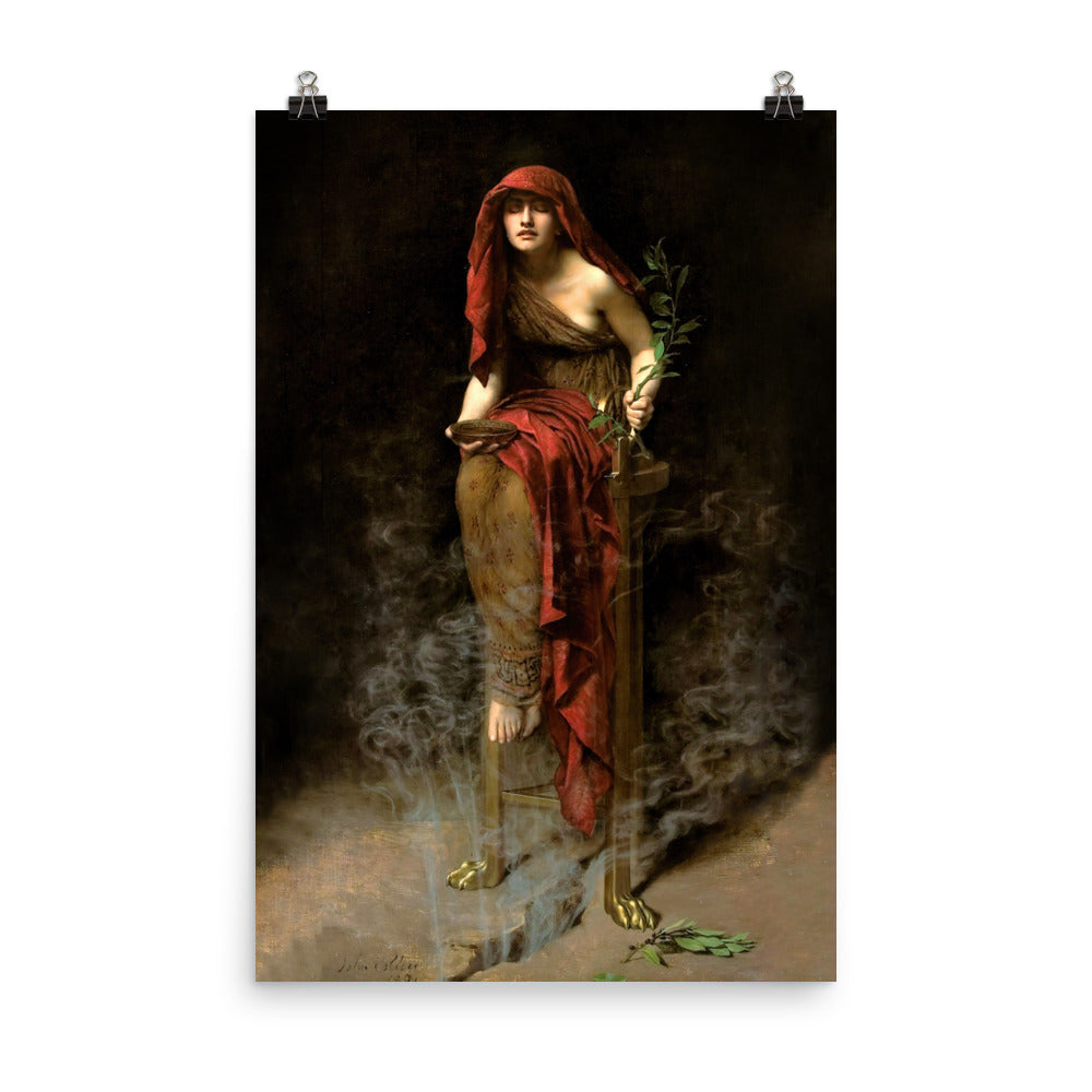 Priestess of Delphi, by John Collier, Exquisite Digitally Printed, Poster, Available in Two Sizes