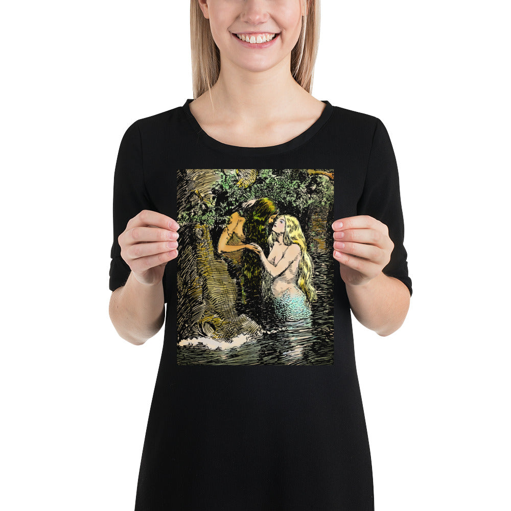 The Nymph Caught the Dryad in Her Arms, Illustrated by Harold Robert Millar, Poster/Digital Print, Hand-Colored, Available in Multiple Sizes