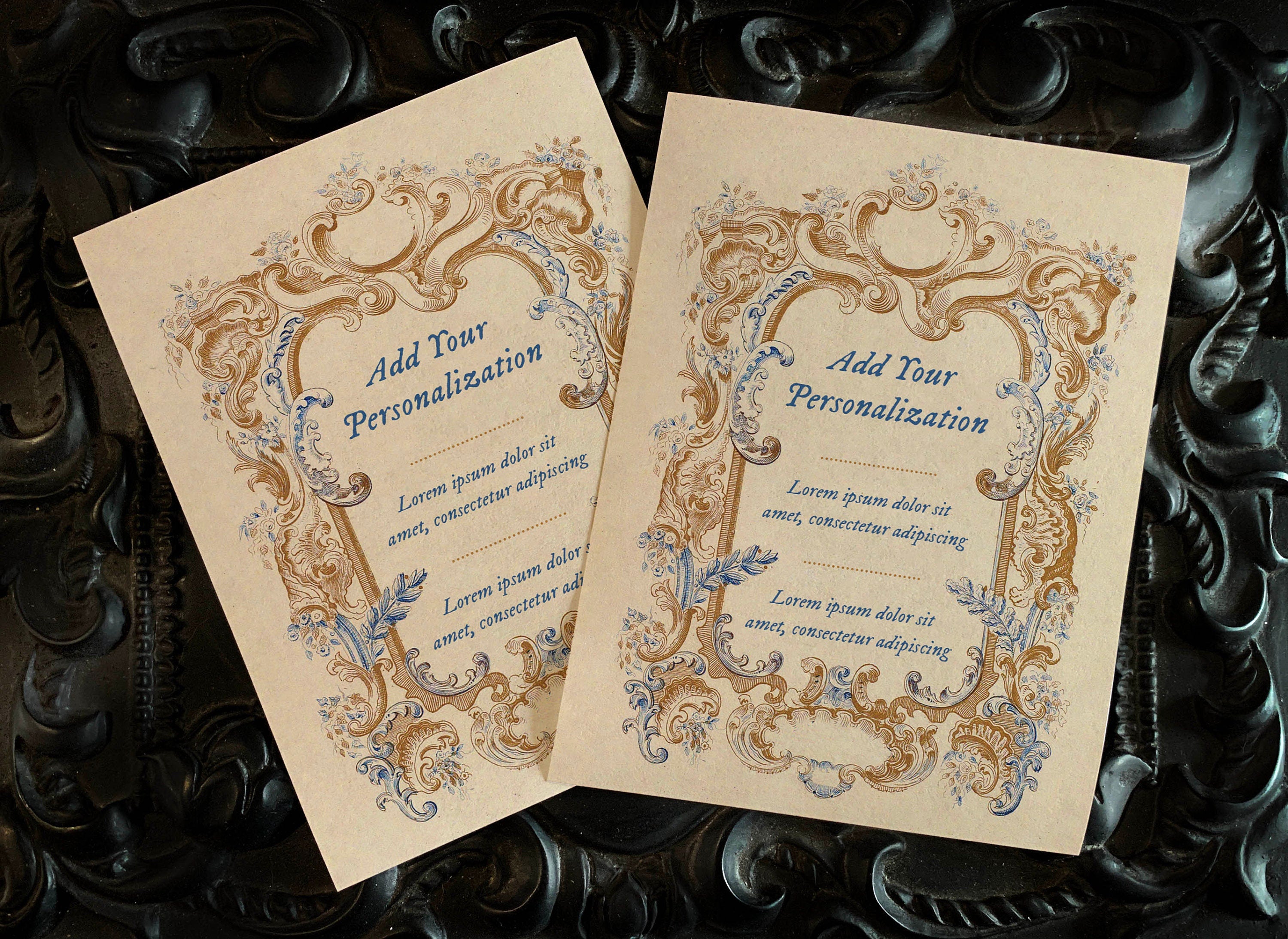 Chatterley, Personalized Baroque Labels & Ex Libris Bookplates, Crafted on Traditional Gummed Paper, 4in x 3in, Set of 30