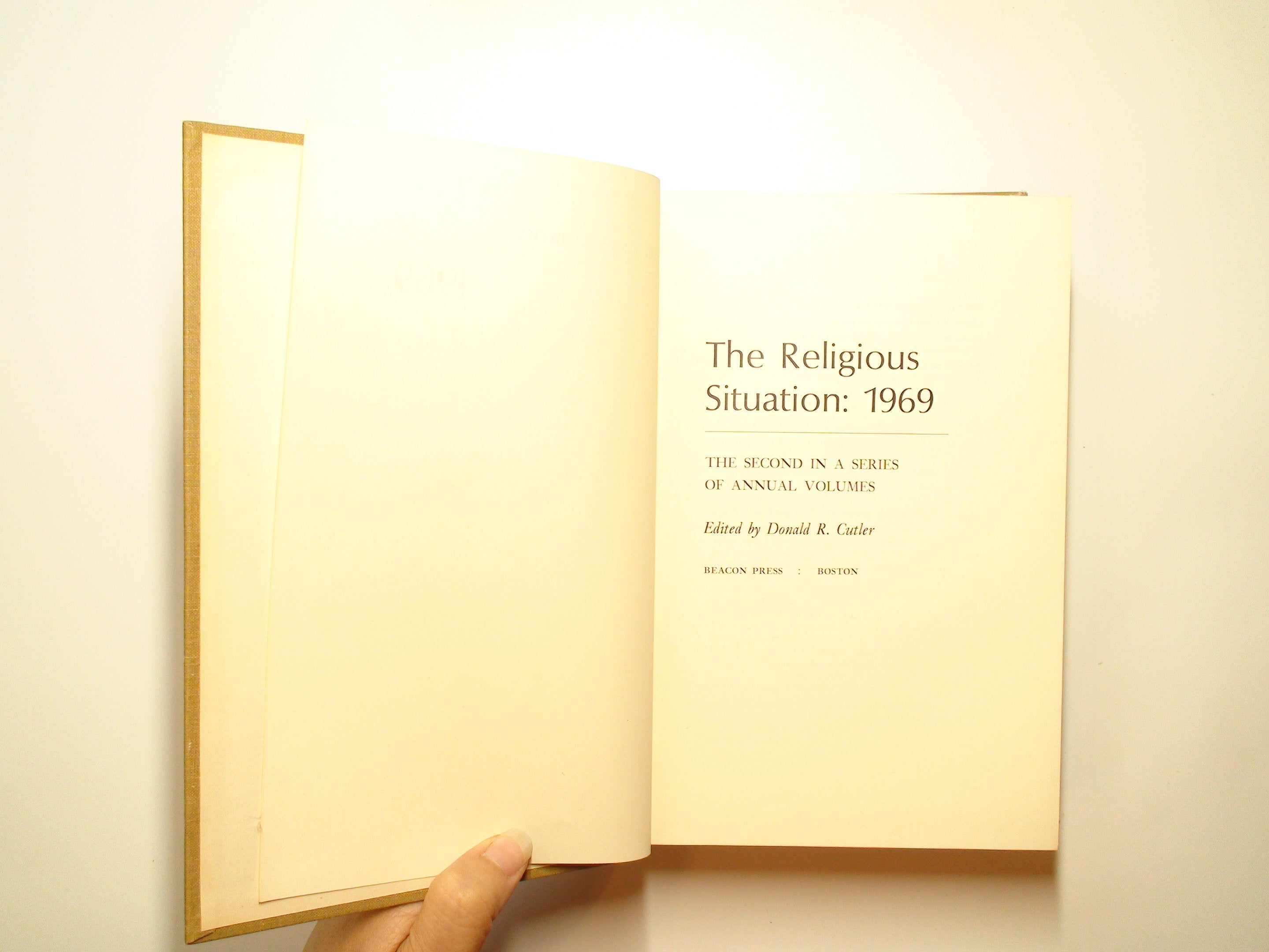 The Religious Situation 1969, Edited by Donald R. Cutler, 1st Ed