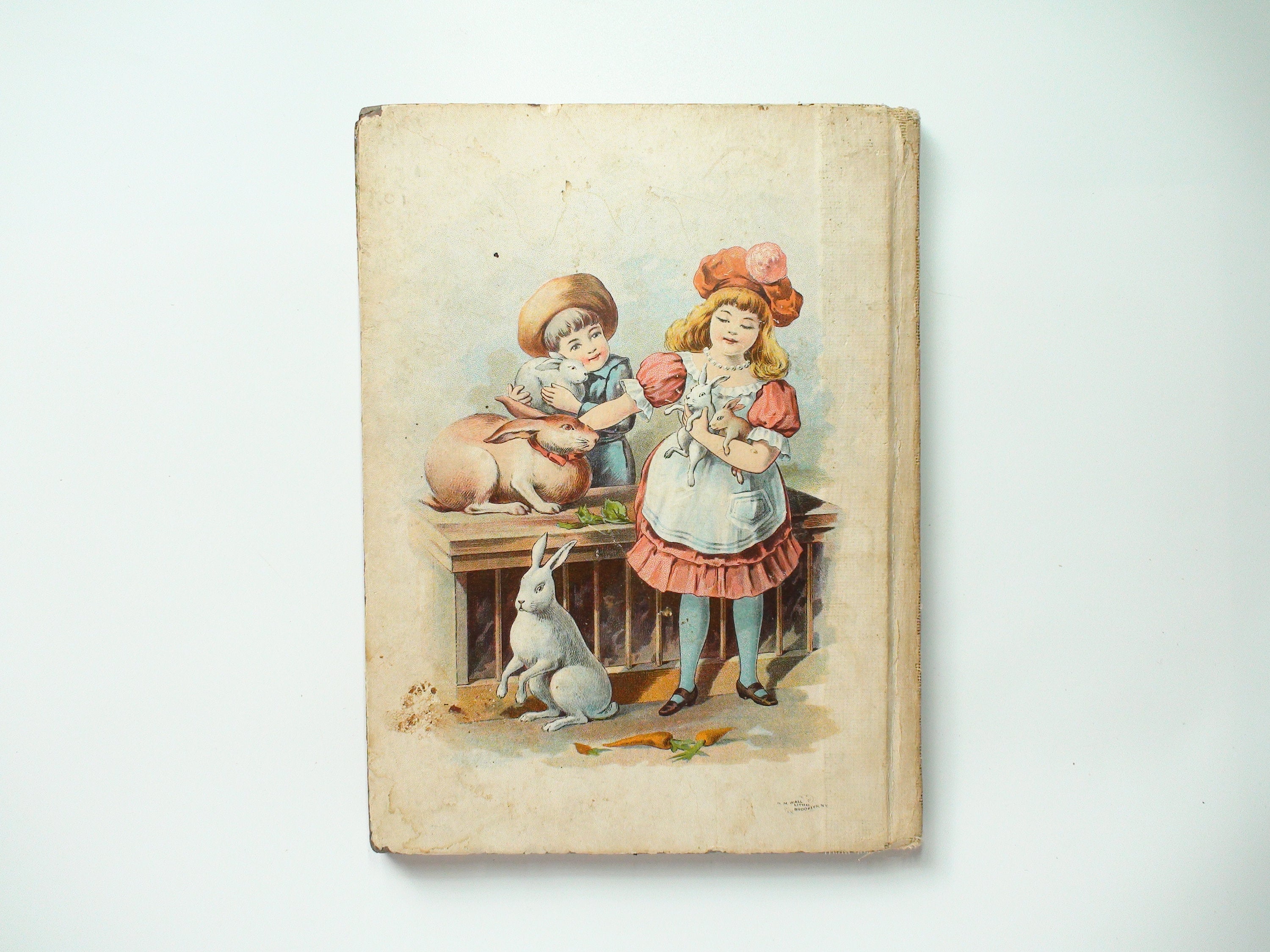 Tiny and her Big Cousin Ben, Illustrated Victorian Children's Book, Rare, 1893