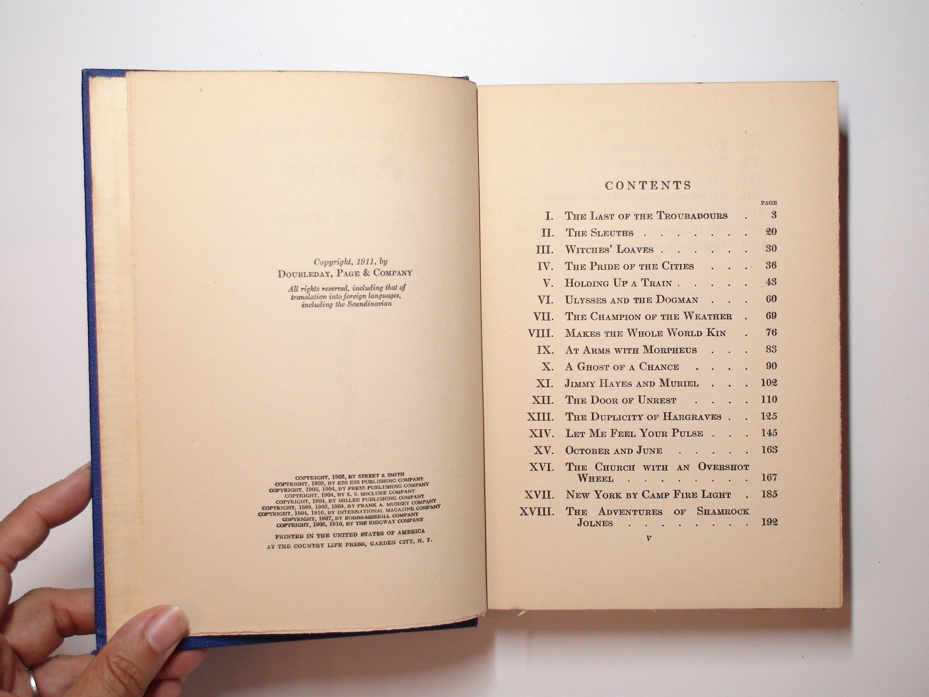 Sixes and Sevens, by O. Henry, Doubleday, Doran & Co., 1911