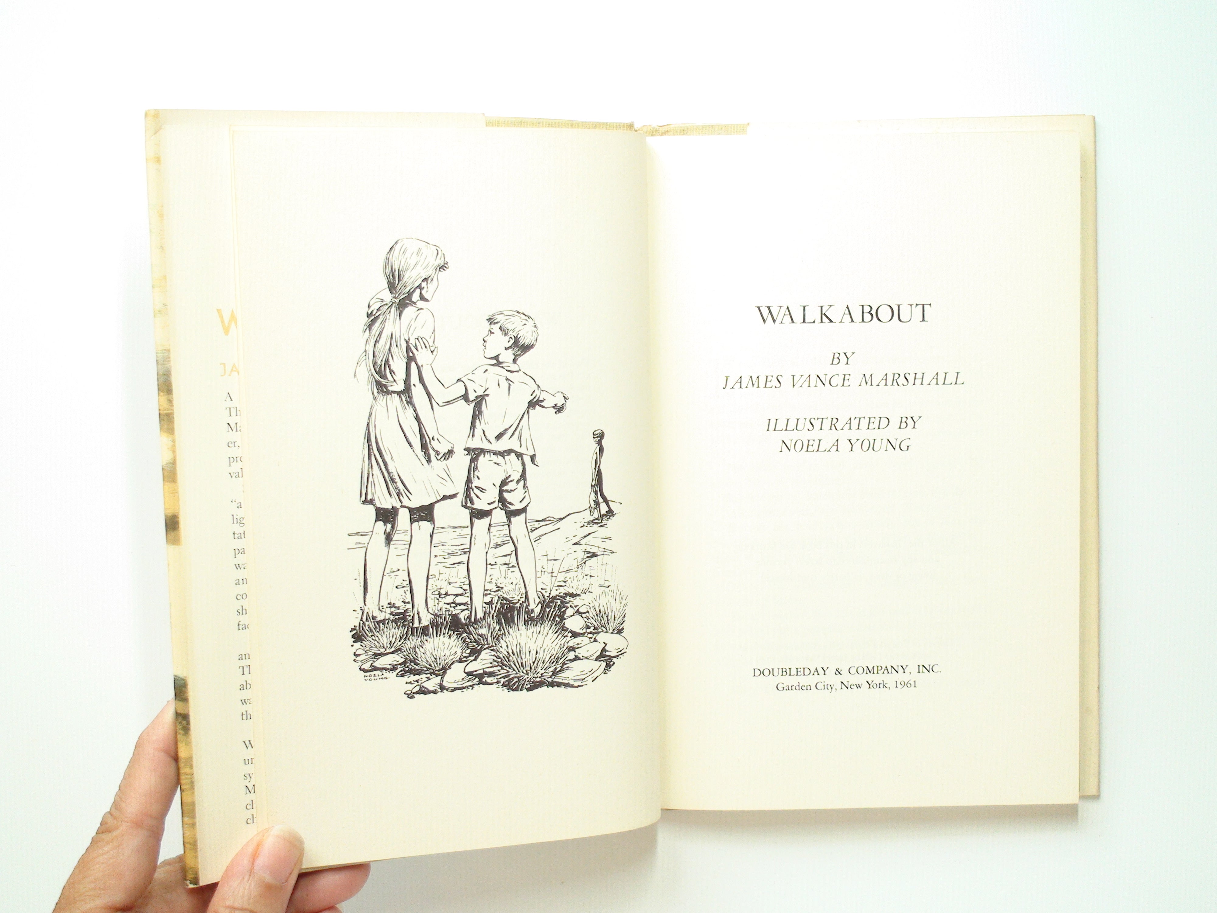 Walkabout by James Vance Marshall, Illustrated by Noela Young, with D/J, 1961