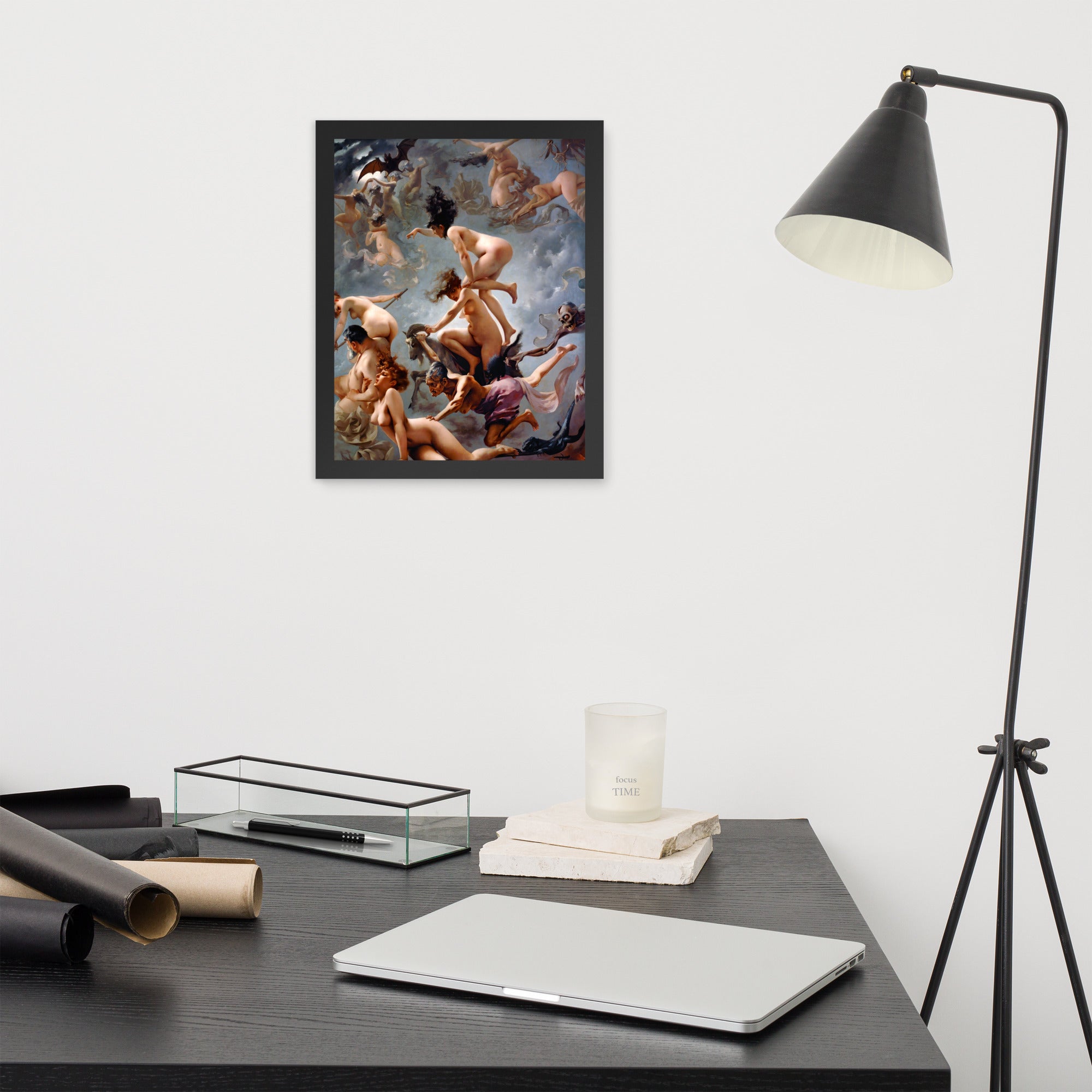 Witches going to their Sabbath by Luis Ricardo Falero, Framed Museum Quality Poster/Print, Available in Multiple Sizes