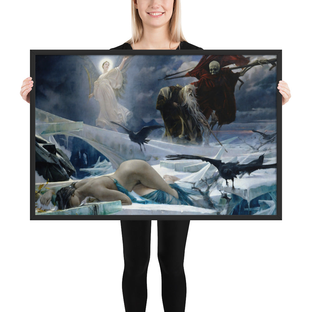 Ahasuerus at the End of the World, by Adolf Hirémy-Hirschl, Framed Art Print Poster, Available in Two Sizes