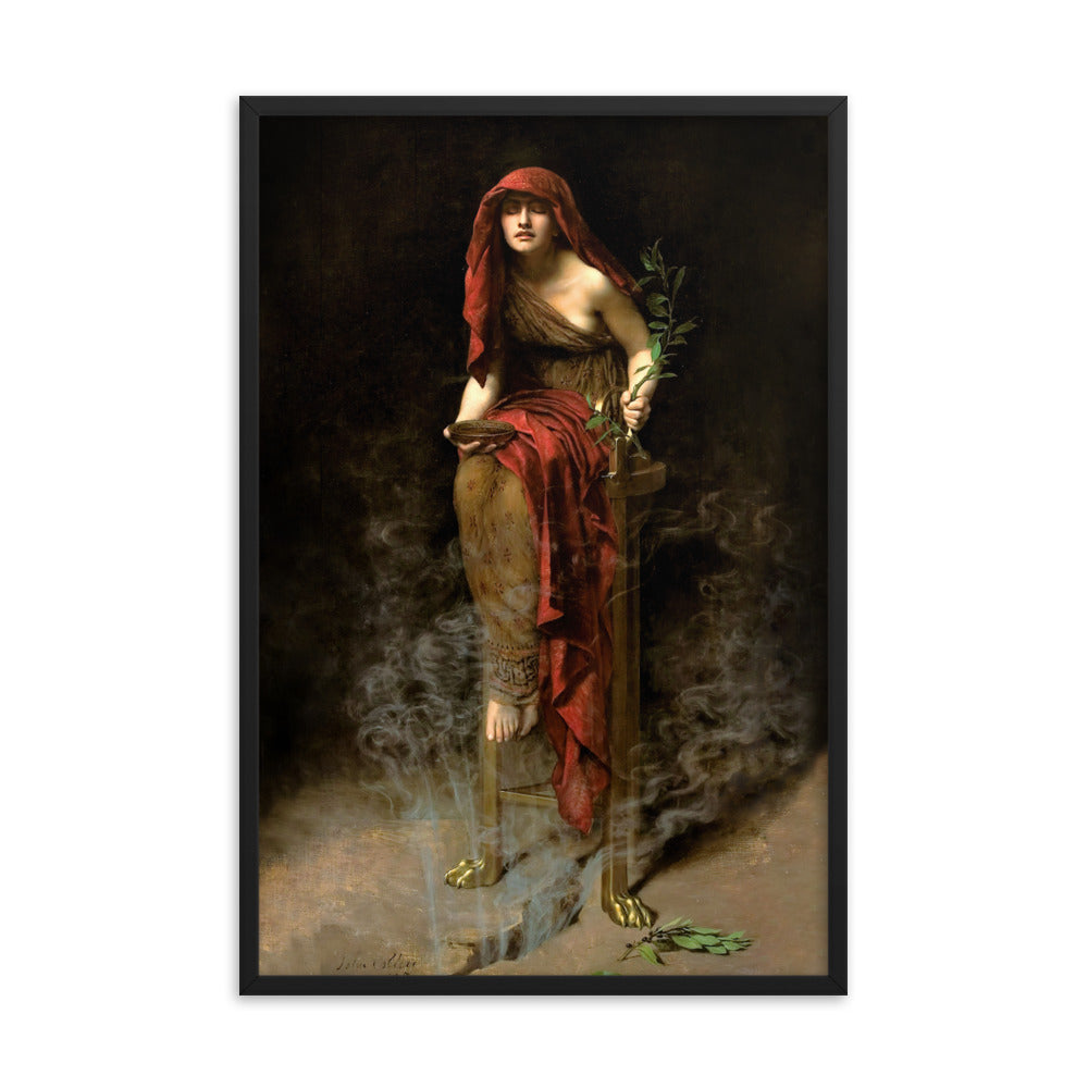 Priestess of Delphi, by John Collier, Framed Print, Available in Two Sizes