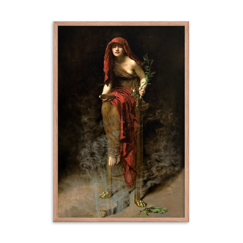 Priestess of Delphi, by John Collier, Framed Print, Available in Two Sizes