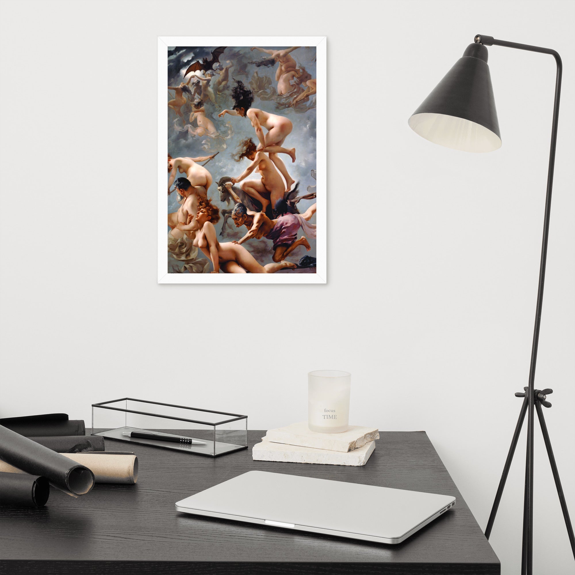 Witches going to their Sabbath by Luis Ricardo Falero, Framed Museum Quality Poster/Print, Available in Multiple Sizes